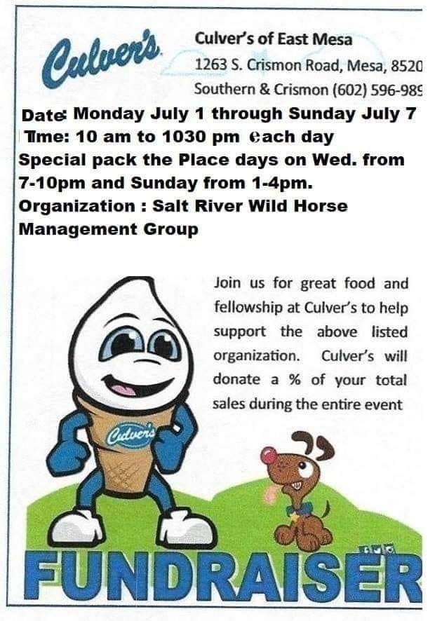 Fundraiser At Culver’s!