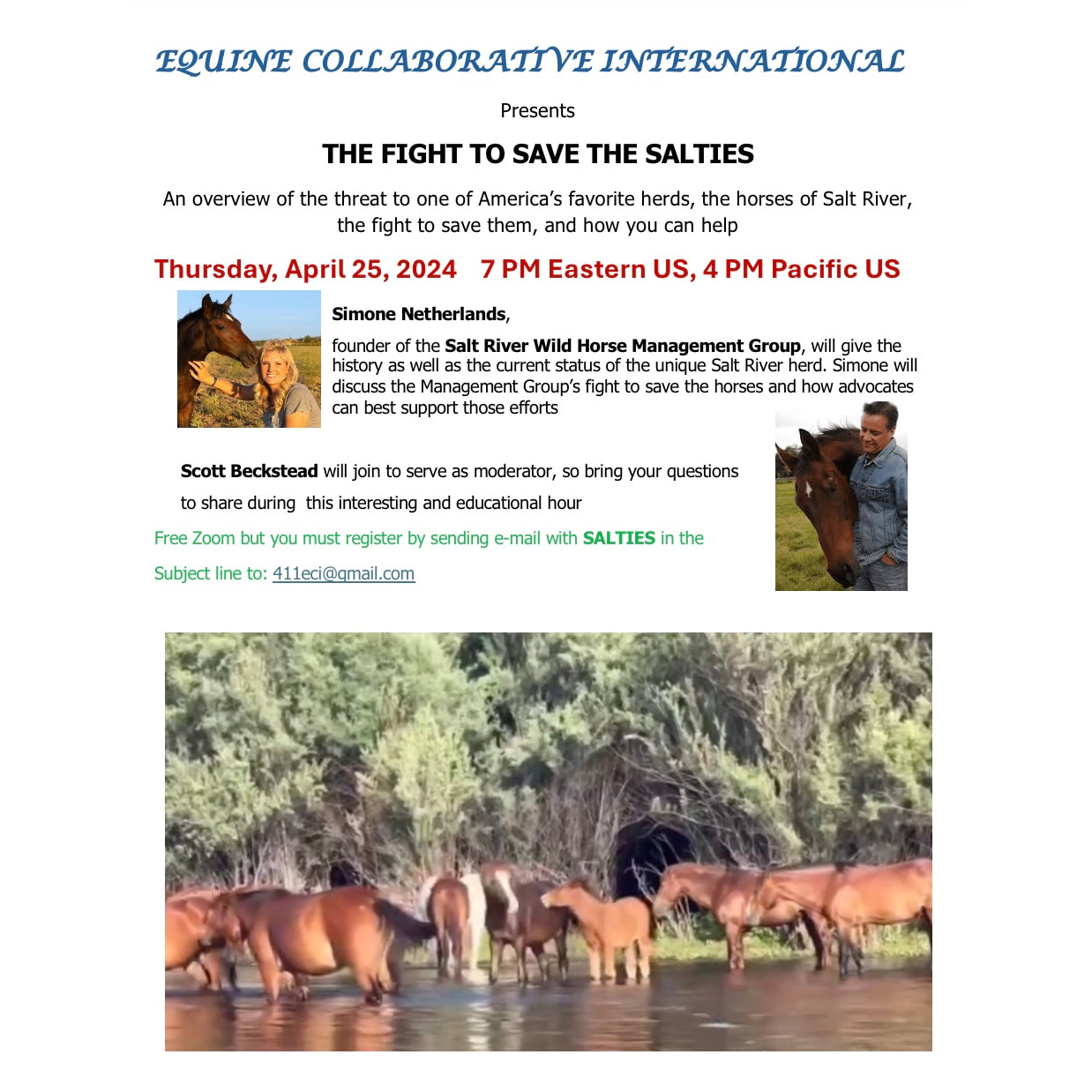 Watch Simone’s recorded interview with Equine Collaborative International!