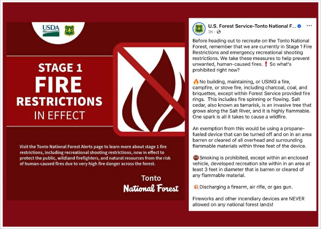 Stage 1 Fire Restrictions In Effects
