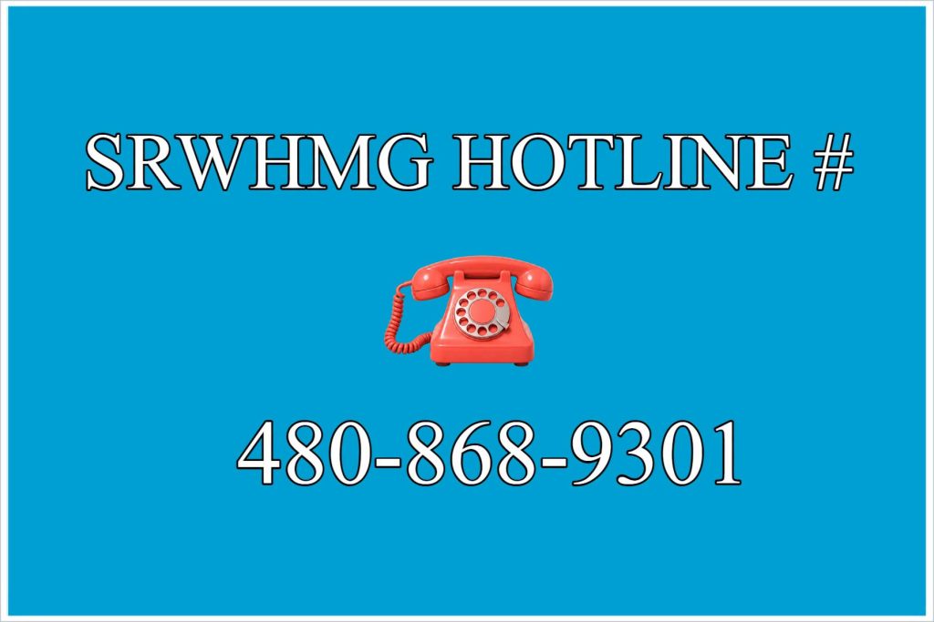 The Salt River Wild Horse Management Group (SRWHMG) operates a dedicated hotline to investigate and/or help resolve situations involving Salt River wild horses.